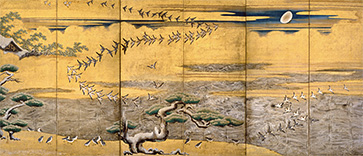 Settei Suikin-zu Byobu Saseki (Left)