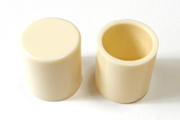 White Roller Ends made from Plastic