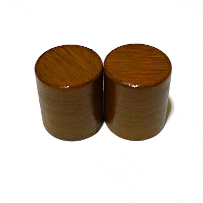 [ Pair of Roller Ends ] Lacquered Brown