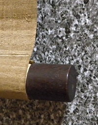 Roller End made of Shitan Ebony Wood