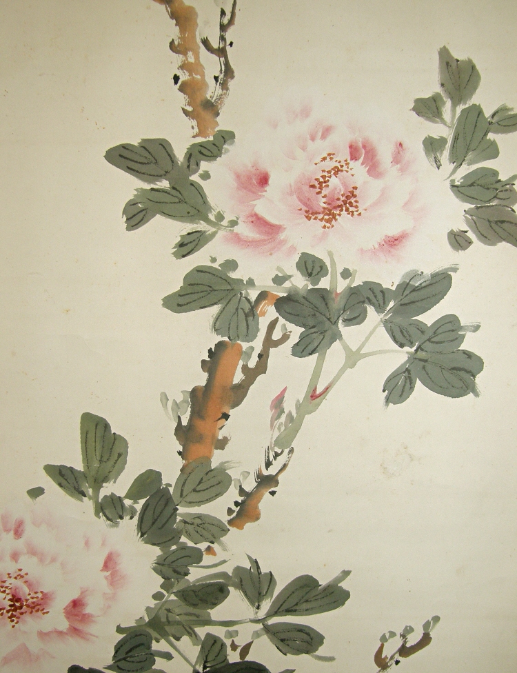 Japanese Peony Flowers & Leaves