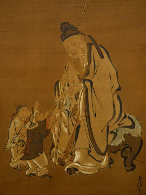 Jurojin God and Children