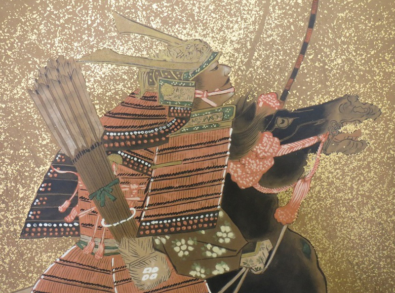 Samurai wearing Kabuto Helmet & Yoroi Armor