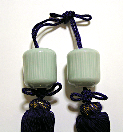 Japanese Scroll Weights Set with Tasssels