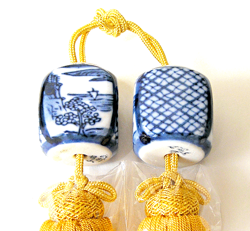Japanese Scroll Weights Set with Tasssels