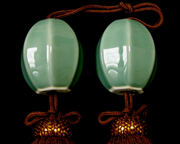 Japanese Scroll Weights Set with Tasssels