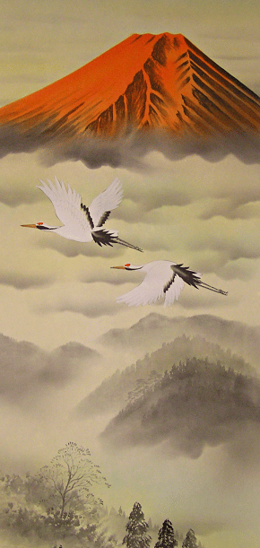 Red Fuji and Flying Tsuru