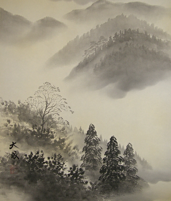Mountain Stream in the Suiboku painting