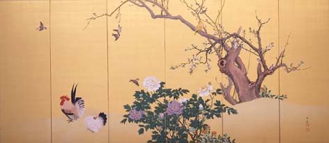 Kacho-zu Byobu, Useki (Right)