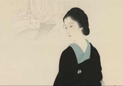 Tsukiji-Akashi-cho, Hanga Woodblock Print