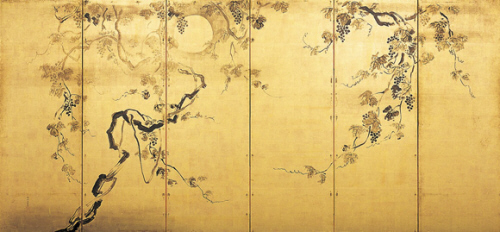 Tsukiyo Budo-zu Byobu