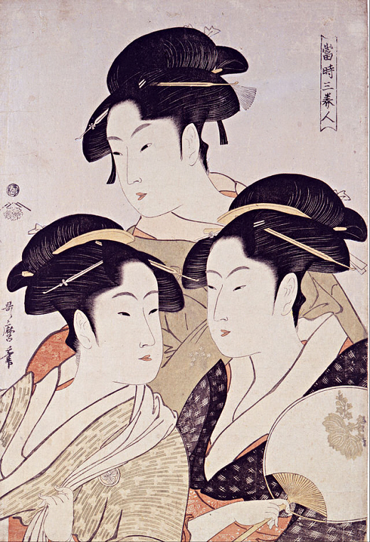 Toji San-Bijin, Three Beauties in the Kansei era