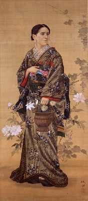 Weastern Woman in Kimono