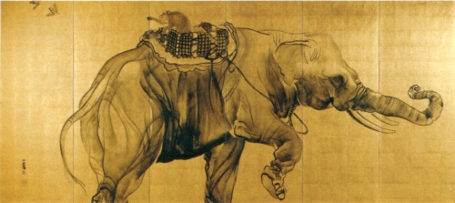 Zo-zu, Elephant Byobu Saseki (Left)