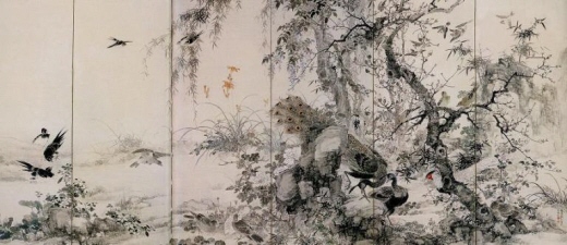 Kacho-zu Byobu, Right-hand Screen of Folding Screen