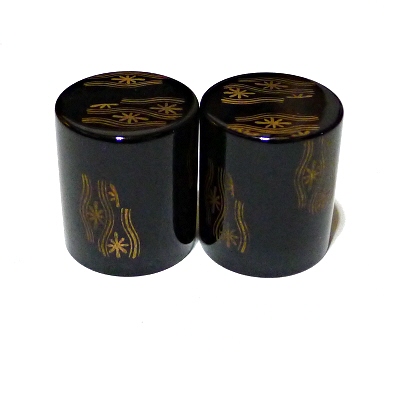 [ Pair of Roller Ends ] Lacquered Black