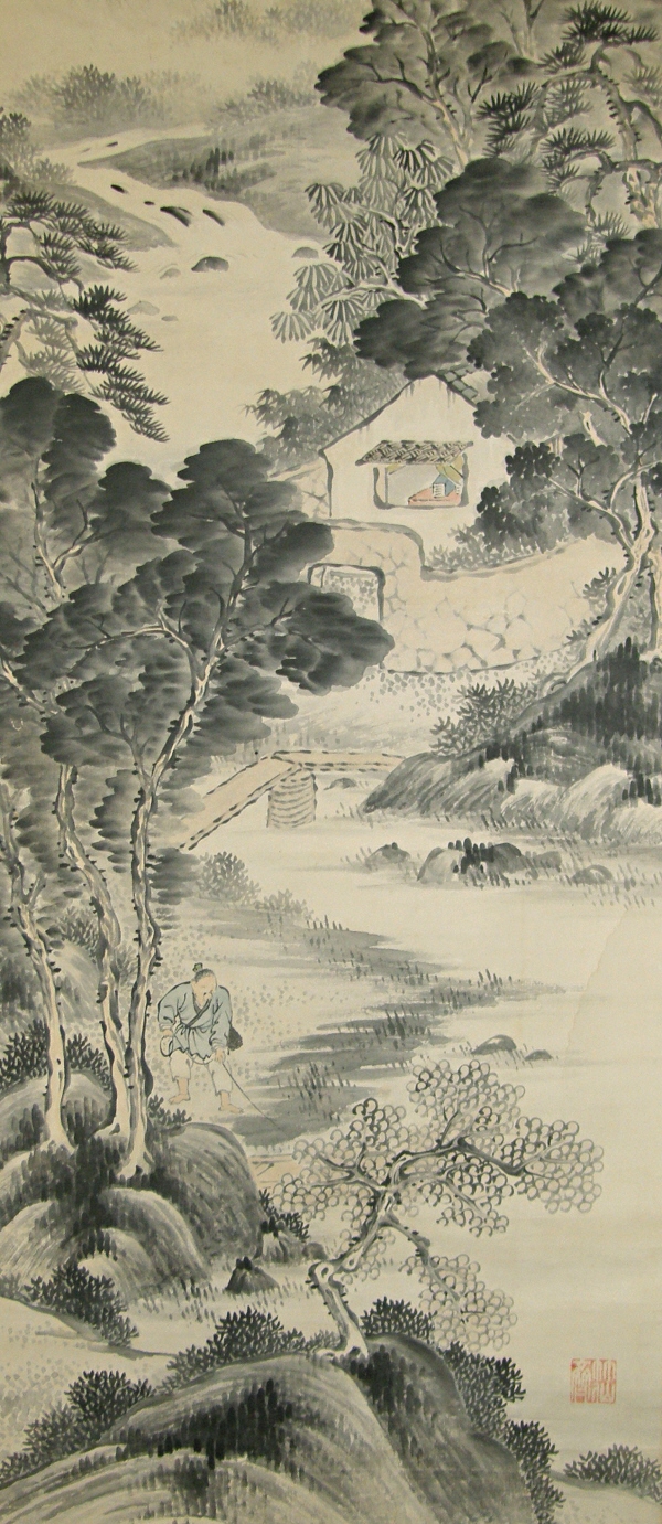 Hut, River, Fisherman