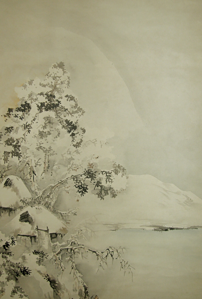 Straw Huts in the Snow