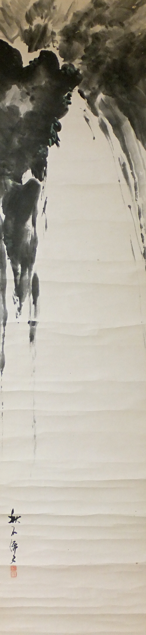 Cataract drawn with Japanese Fude Brush & black Sumi ink