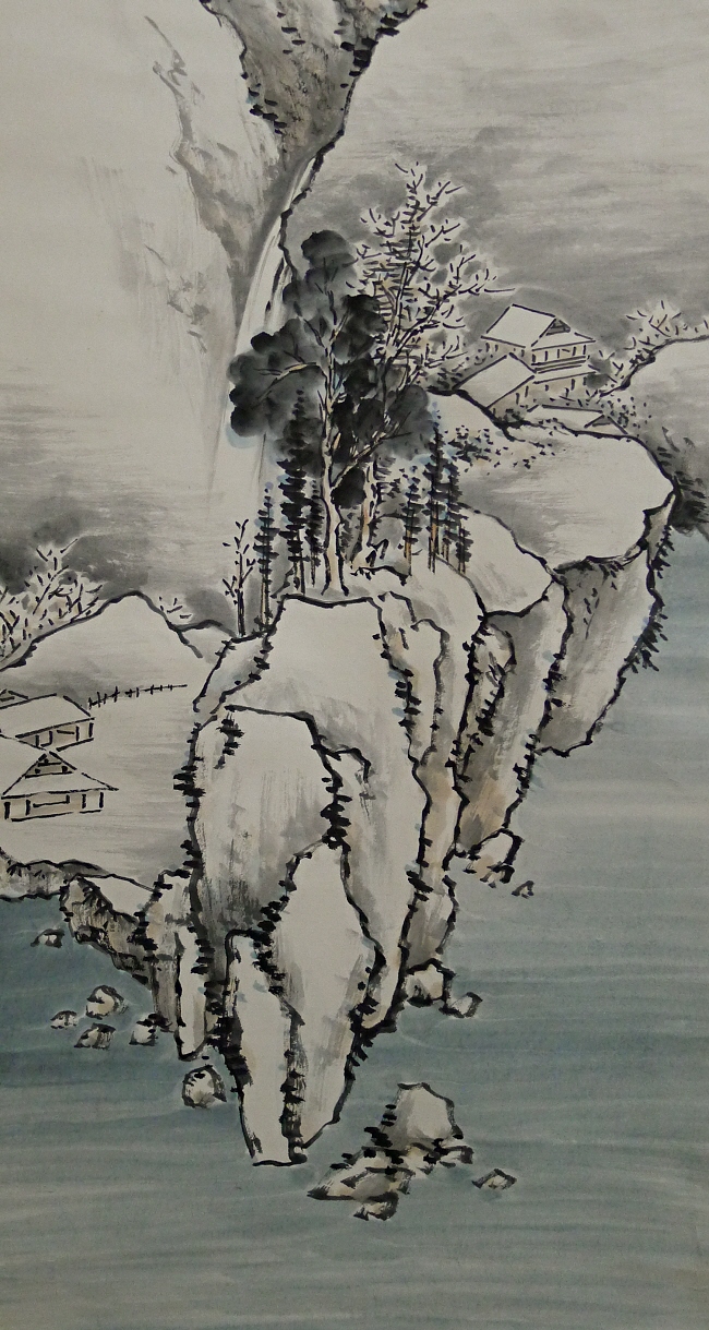 Mountain Village covered with Snow