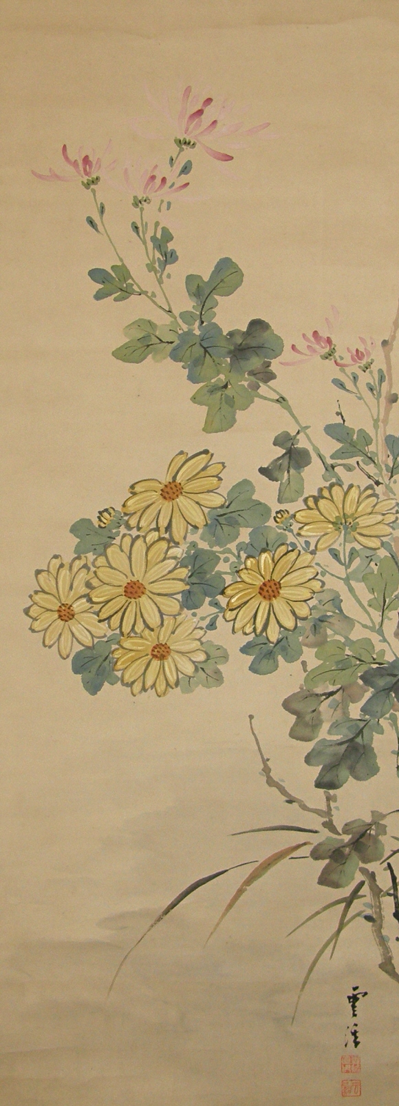 Japanese Kiku Flowers & Leaves