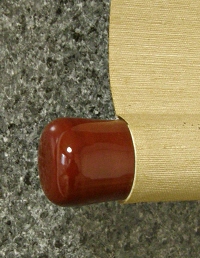 Roller End made from Wood (Lacquered with Urushi)