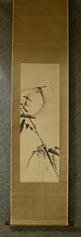 [ The Moon, Bamboo ] Japanese Suiboku Painting