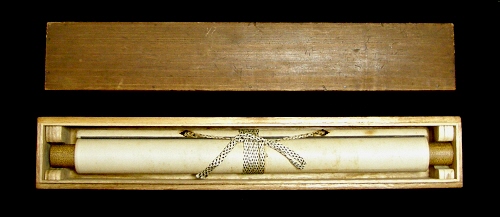 In Wall Scroll Wood Box