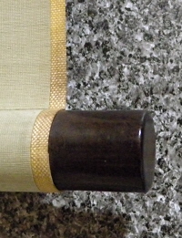 Kakemono End made of Shitan Ebony Wood