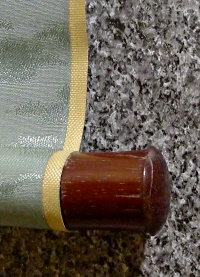 Roller End made of Shitan Ebony Wood