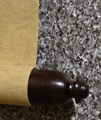 Jikusaki Roller End made of Kokutan Ebony Wood