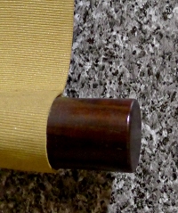 Jikusaki Roller End made from Shitan Ebony Wood