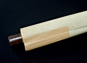 Mounting is repaired with packing tape