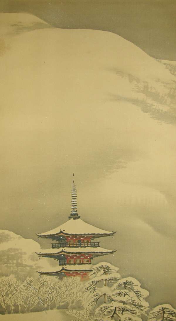 Japanese Landscape View in Winter