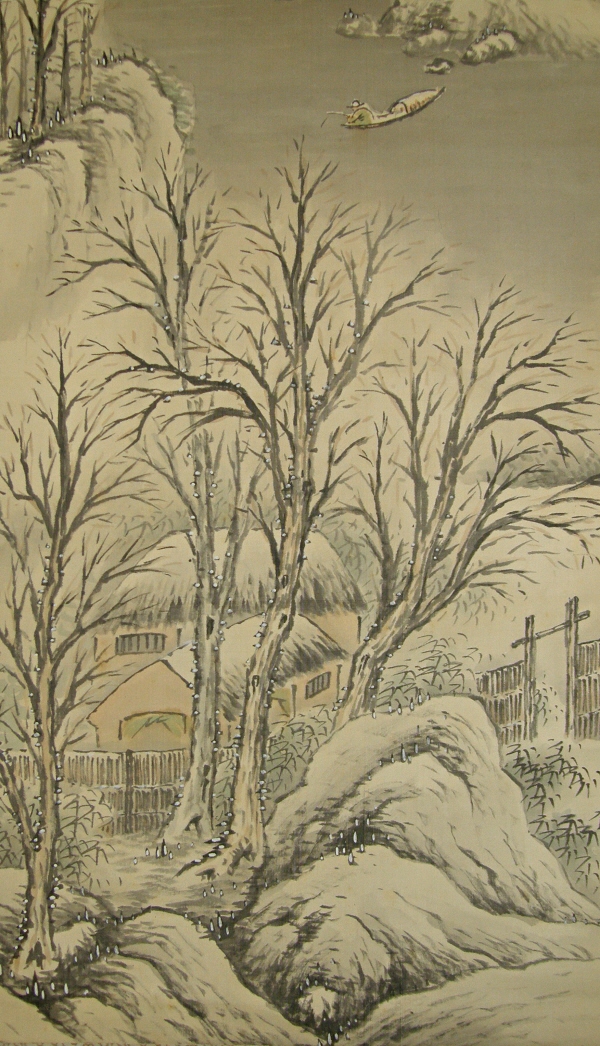 Fisherman in the Snow, Huts