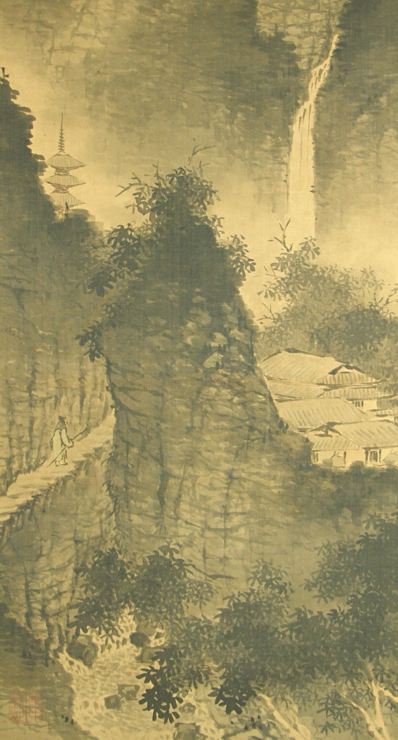 Sansui Landscape View Picture in the Suiboku