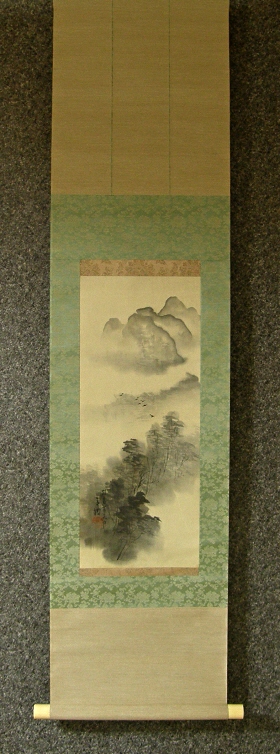 Ss-10141 [ Landscape View In The Suiboku ] Japanese Old-time Kakejiku 