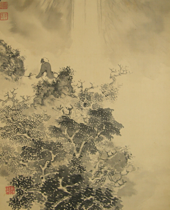 Man Viewing Waterfall