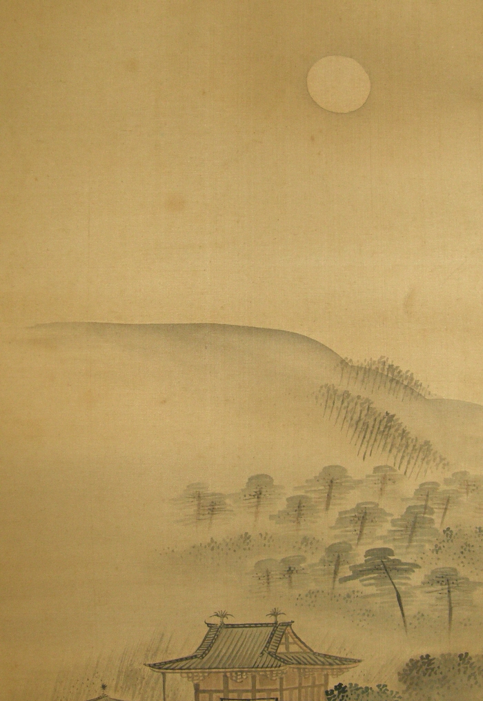 Buddhistic Pagoda under the Moon