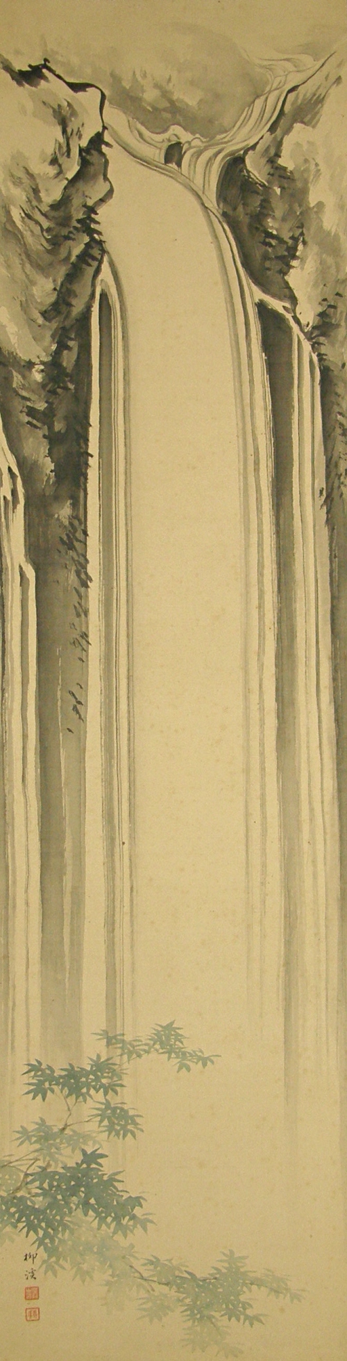 Big Waterfall & Kaede Acer Leaf