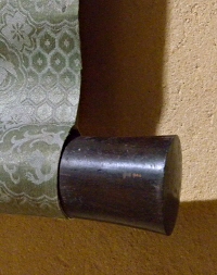 Kakemono End made of Kokutan Ebony Wood