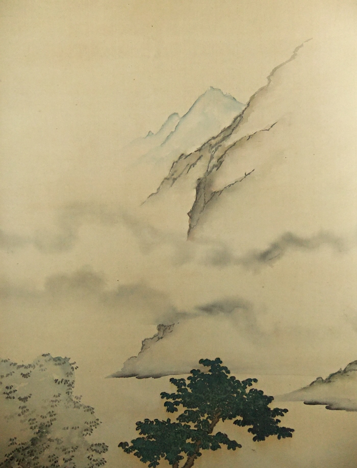 SS-10217 [ Sansui-ga Landscape of Lakefront ] Japanese Antique Wall ...