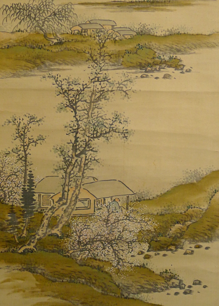 Cultural Figure enjoys viewing the landscape.