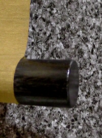 Kakemono End made of Shitan Ebony Wood