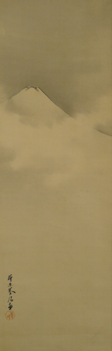 Mount Fuji painted in Japanese traditional style