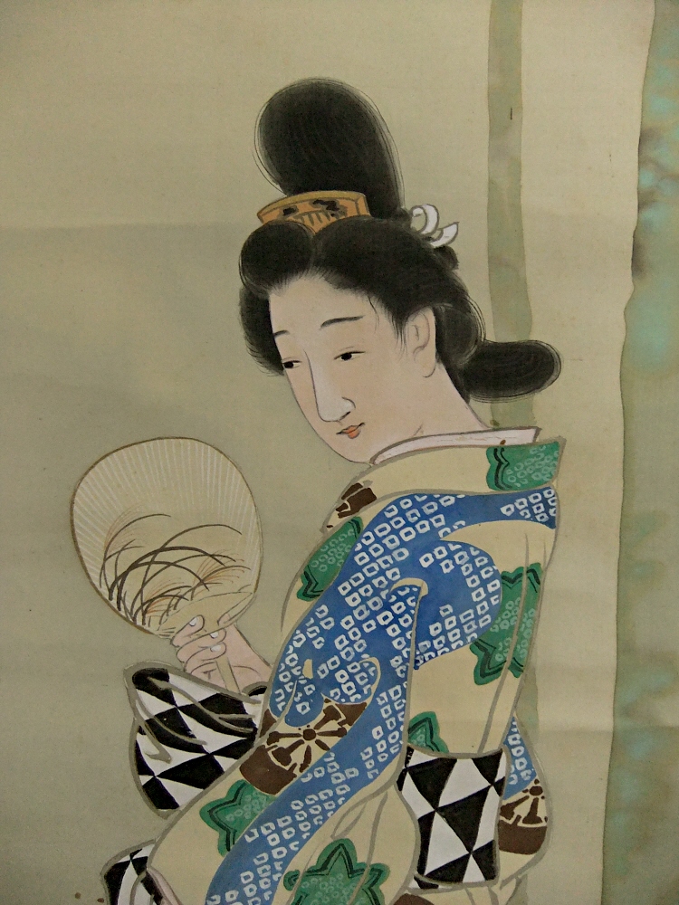 Japanese beautiful lady in Kimono in the Summer