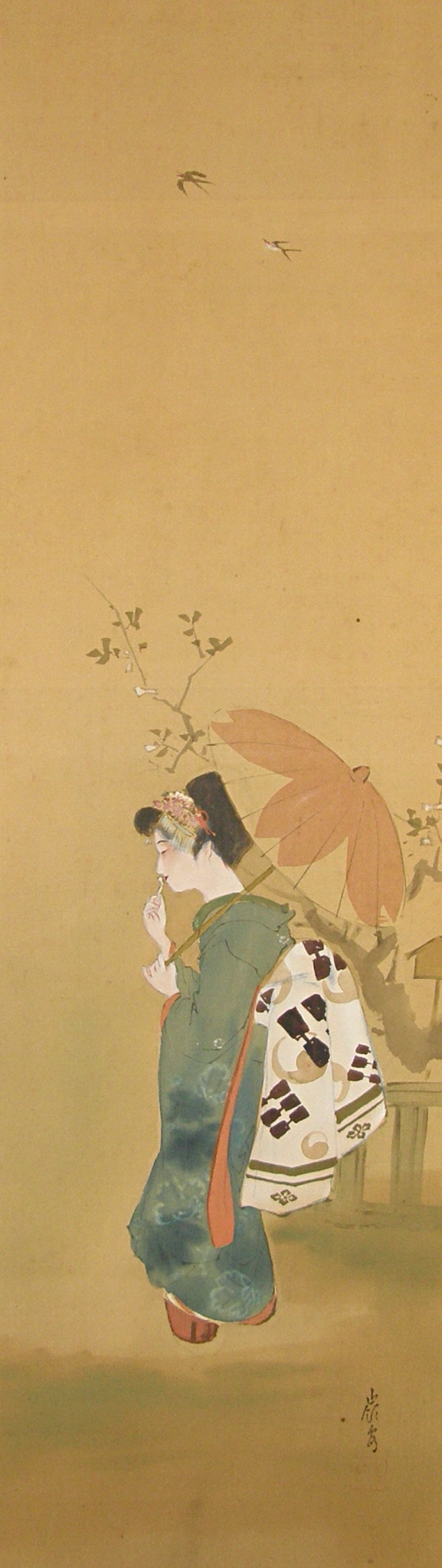 Japanese Kimono Lady with Umbrella