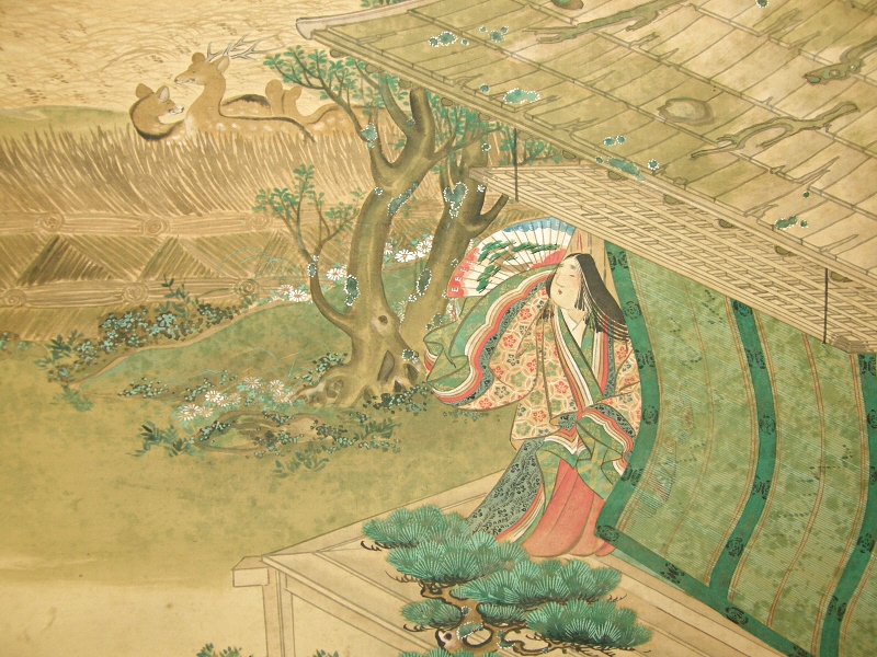 Japanese Ancient Court Lady, Deers