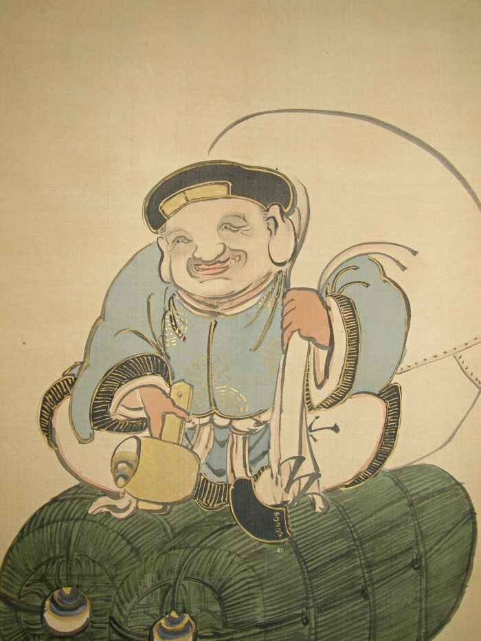 Daikokuten God on Straw Bags