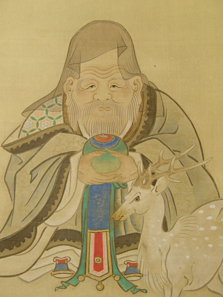 Jurojin God, one of the Seven Deities of Good Fortune